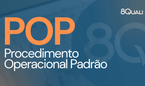 Imagem capa do artigo com um fundo azul e o texto a seguir em laranja: Procedimento Operacional Padrão (POP) – o que é e como fazer