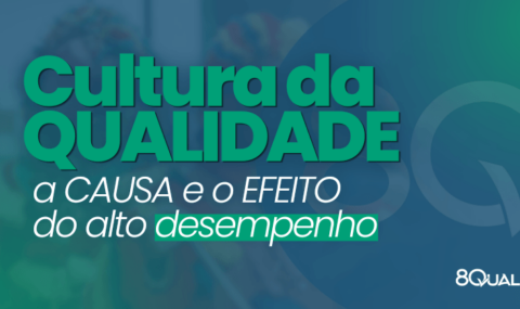 Banner azul com a seguinte frase escrita em verde: "Cultura da Qualidade: O que é, o que come e onde vive?"