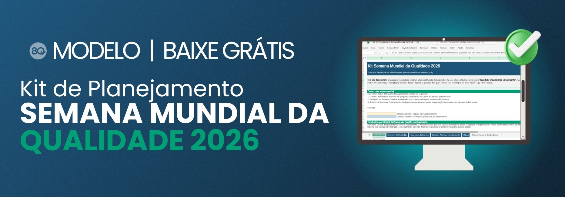 Planejamento para a Semana da Qualidade 2026