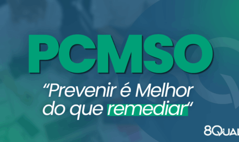 Banner Azul com a seguinte frase escrita em verde claro: "PCMSO – O que é o Programa de Controle Médico de Saúde Ocupacional: "Prevenir é melhor do que Remediar"